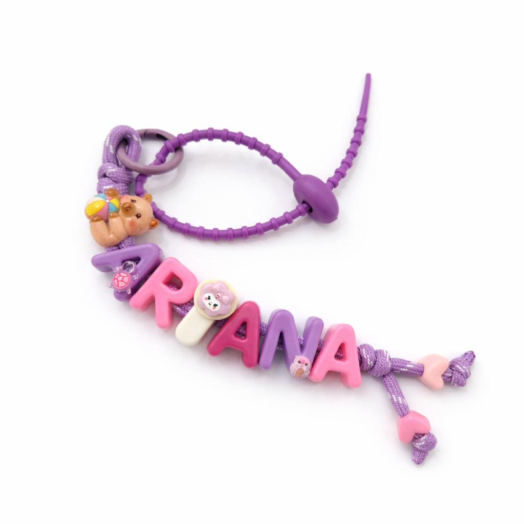 Vivid Custom Initial Key Ring